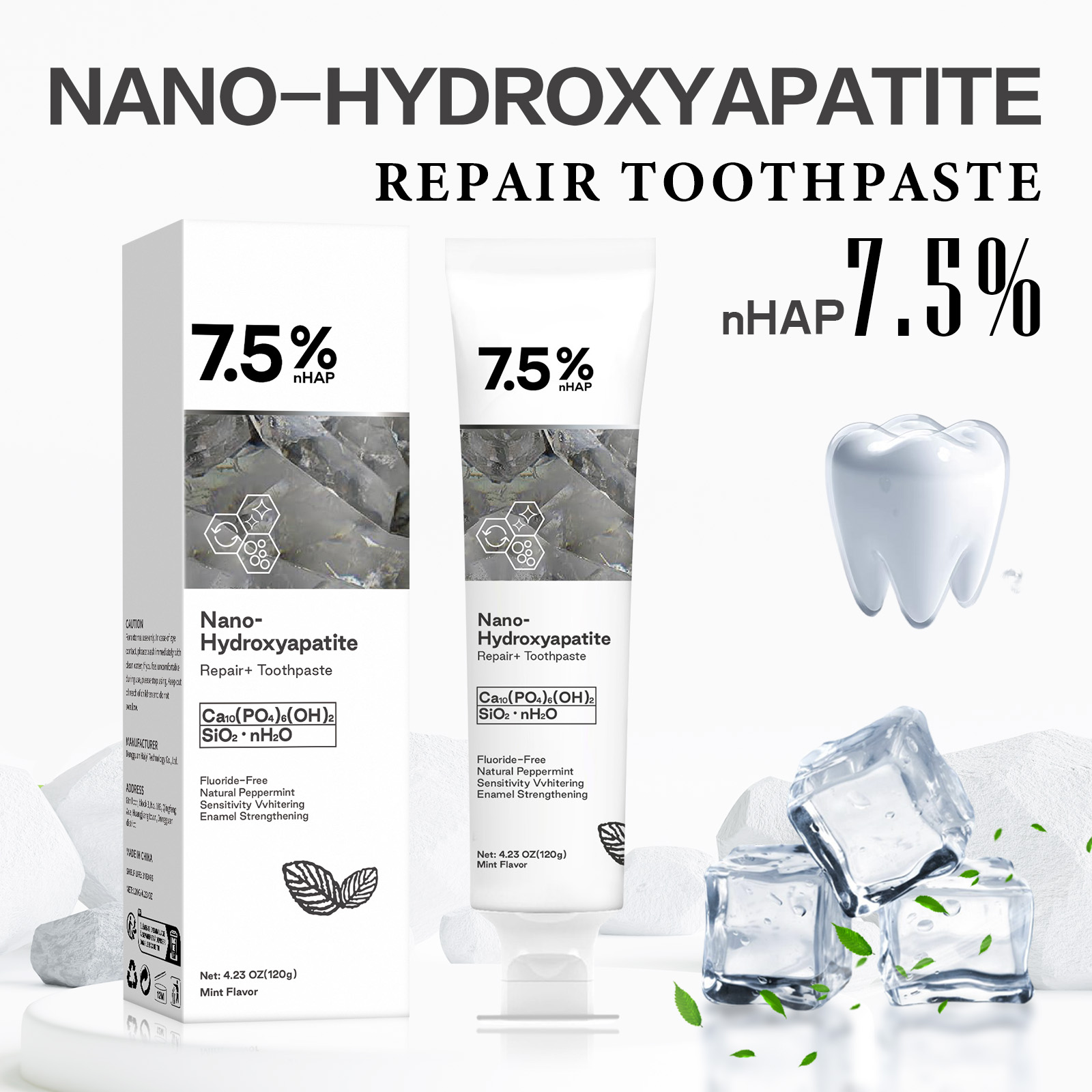 Teeth Whitening Cream - Pasta de Dente com Nano Hidroxiapatita