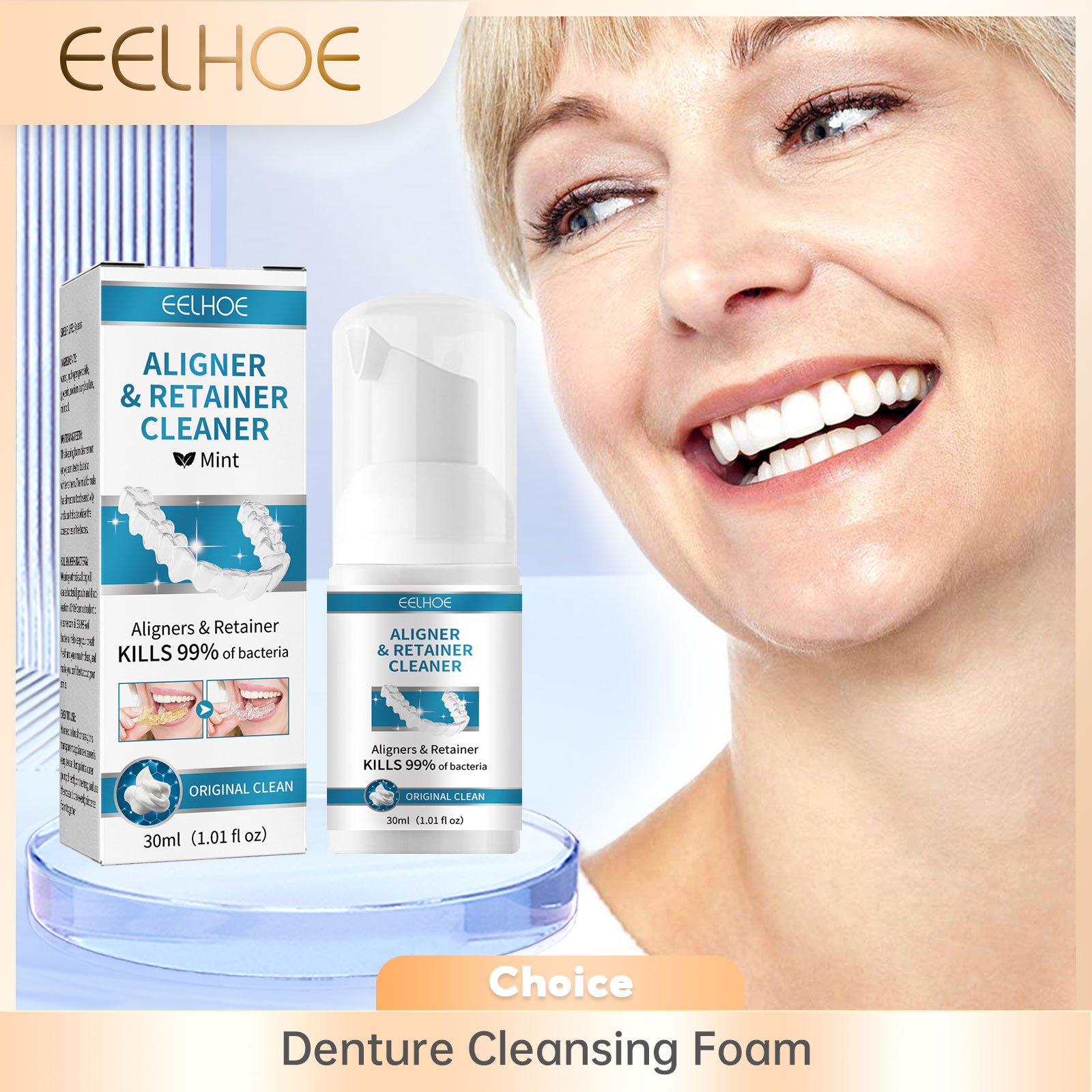 Teeth Whitening Cream - Alinhador de espuma para limpeza de