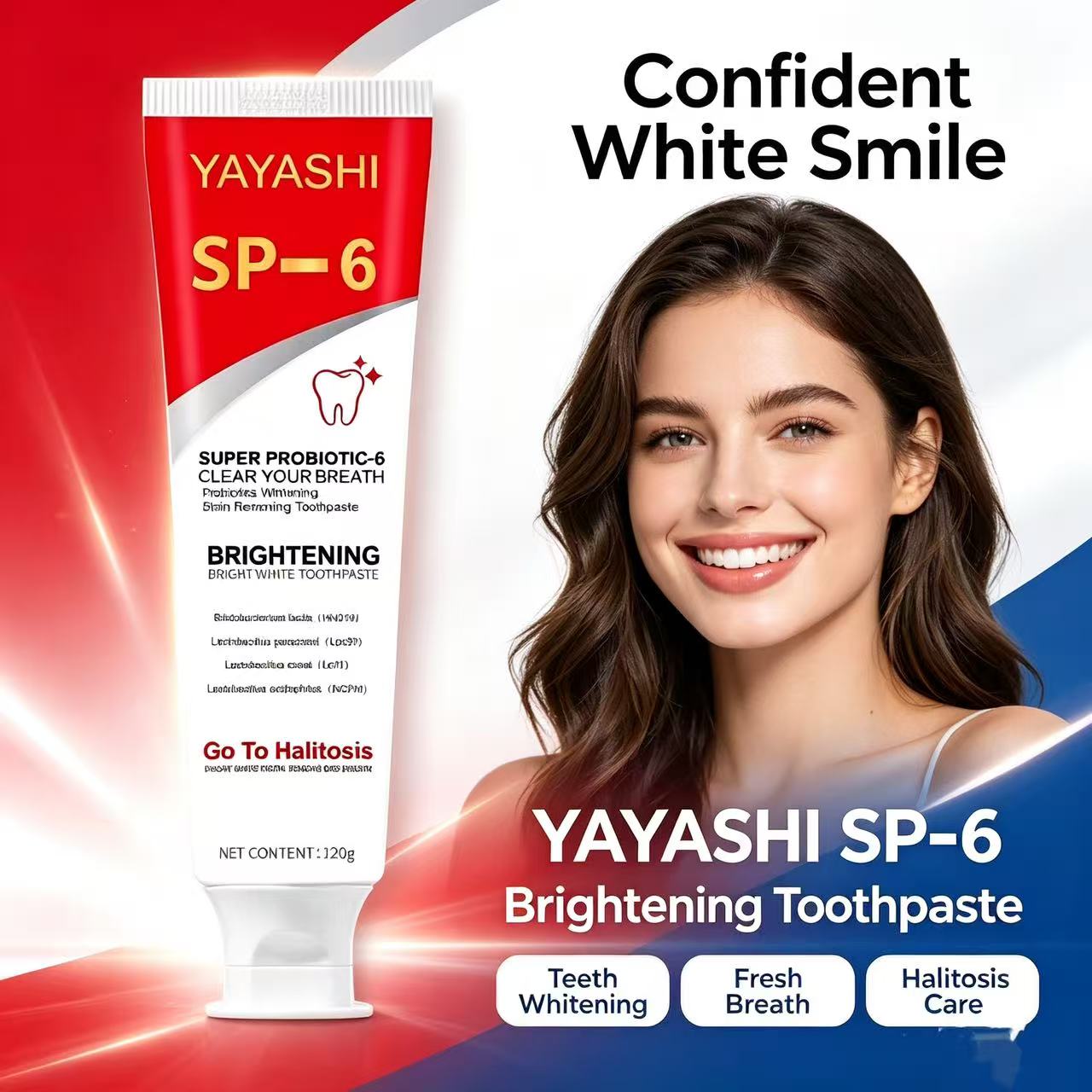 Pasta de Dente Probiótica Sp-6 - Teeth Whitening Cream avaliação e preço