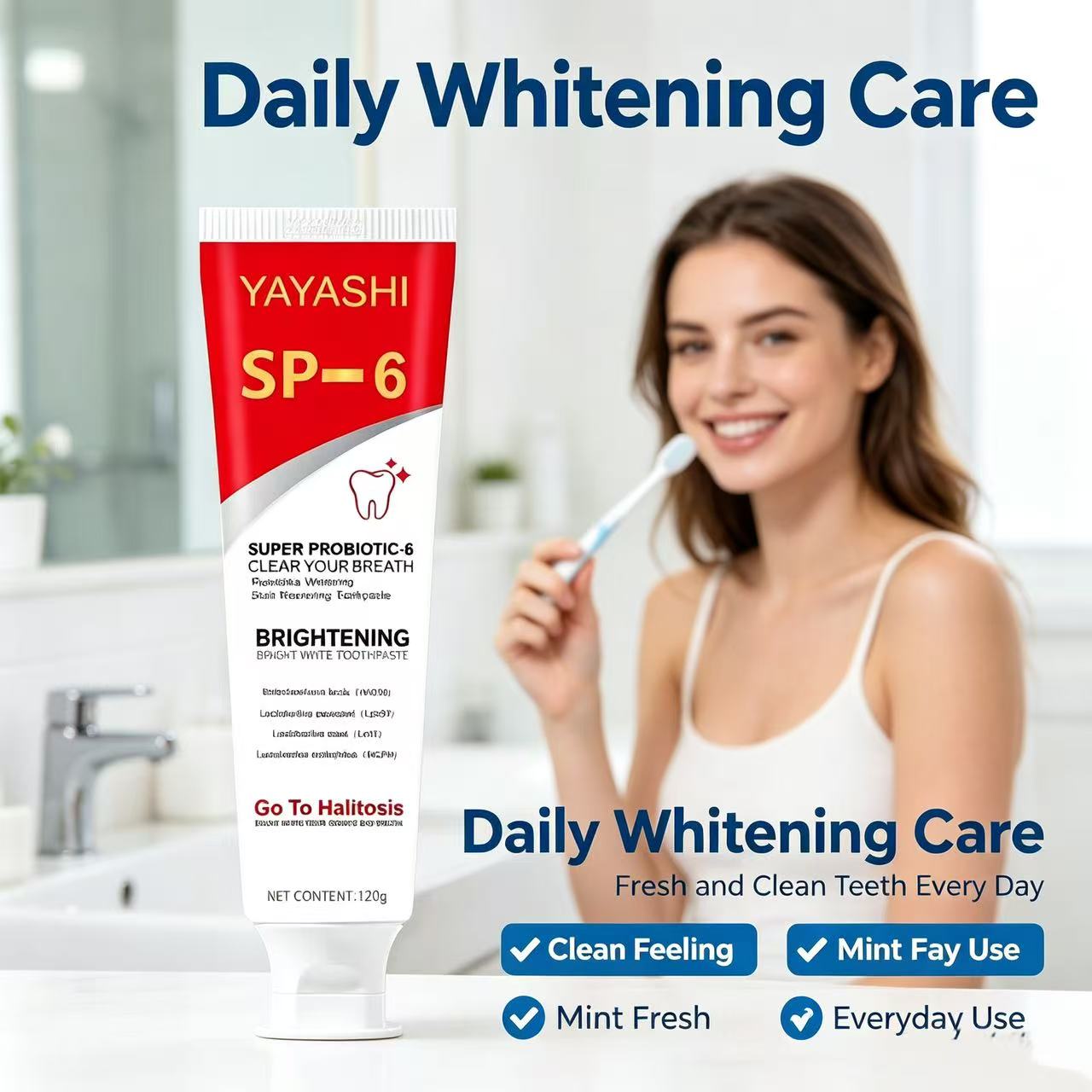 Pasta de Dente Probiótica Sp-6 - Teeth Whitening Cream avaliação e preço