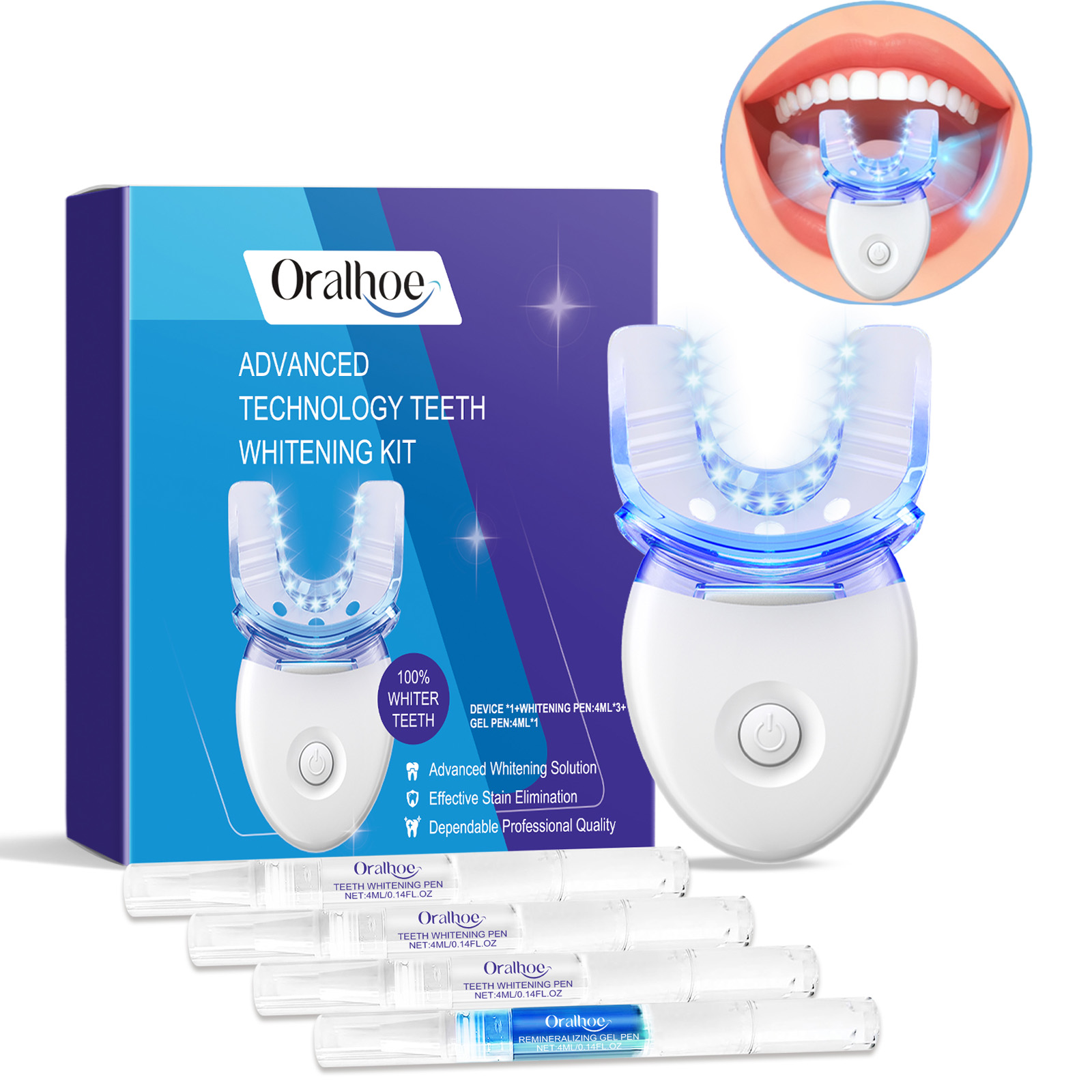 Kit profissional de luz led pa - Teeth Whitening Before And After avaliação e preço